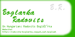 boglarka radovits business card